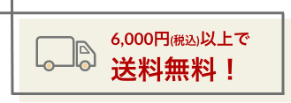 6,000円(税込)以上で送料無料！